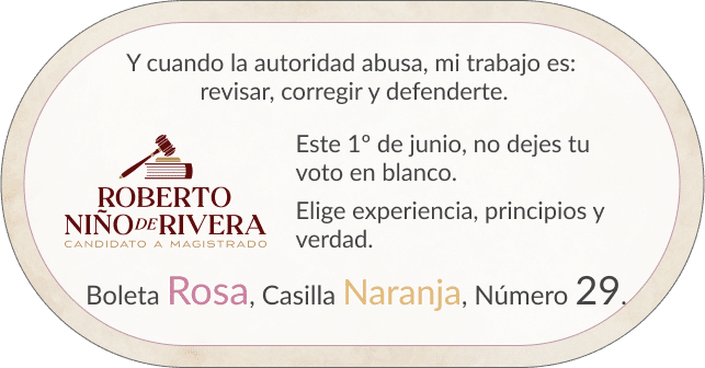 boleta oresa Roberto Niño de Rivera